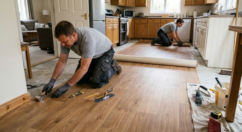 Linoleum Floor Installation in Stow, OH