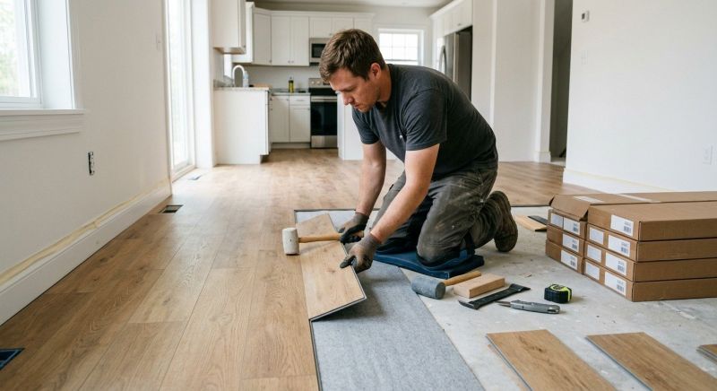 Vinyl Plank Floor Installation in Stow, OH